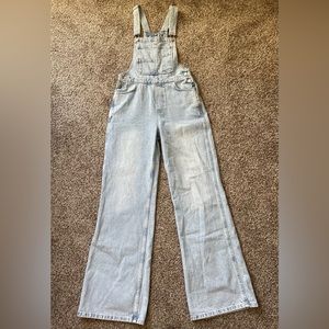 ZARA Wide Leg Denim Overalls in perfect condition